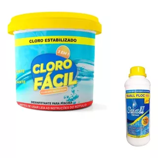 Kit Cloro Fácil Granulado 3 Em 1 Ultraclor + Brinde 1l Suall