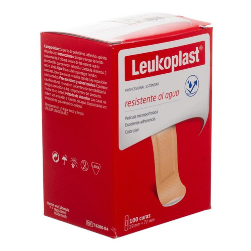 Curitas Bandas Adhesiva Leukoplast Impermeable C/100 Pzs Bsn