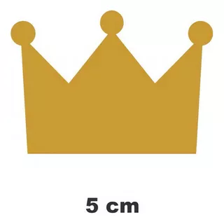 Adesivo De Parede, Coroas 5cm 100 Unidades Dourado Cor Dourado-escuro