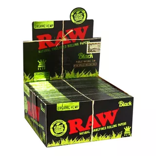 Caixa De Seda Raw Organic Black King Size