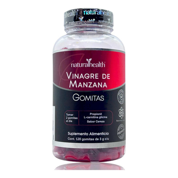 Vinagre De Manzana 120 Gomitas Carnitina Natural Health