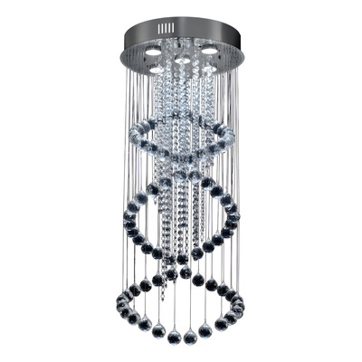 Colgante Cairel 5 Luces Gu10 Apto Gu10 Led 40cm G17 Tz  Cromo Cairel
