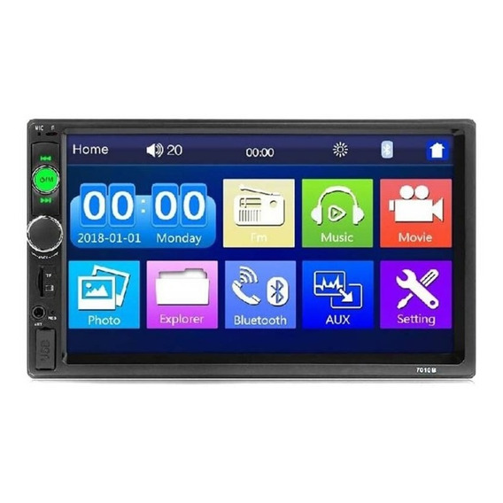 Radio Auto 2 Din Doble Din Bluetooth Touch Usb Pantalla