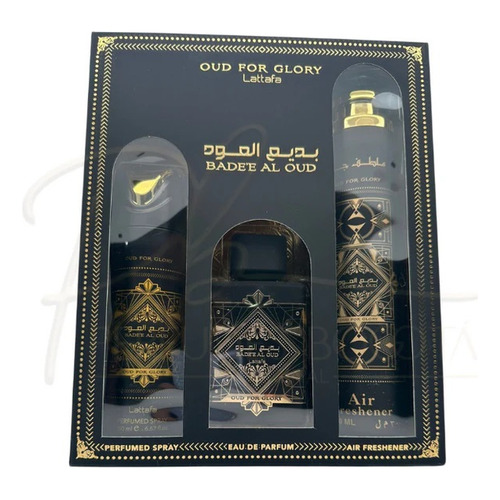 Set Lattafa Badee Al Oud Collection Oud For Glory 3pz