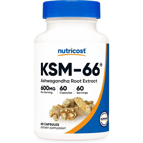 Ksm 66 Extracto Raiz Ashwagandha X 600 Mg X 60 Caps Usa Sabor Neutro