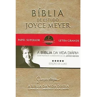 Bíblia De Estudo Joyce Meyer Letra Grande Dourada