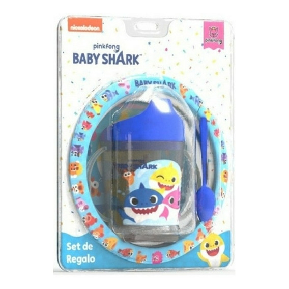 Set Regalo Baby Shark  Bowl + Vaso Asas Tomasolito Blister