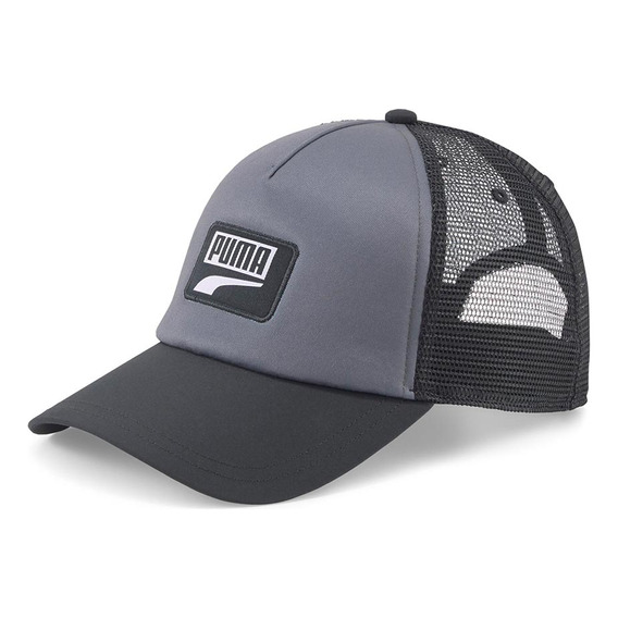 Gorra Casual Puma Trucker Gris Con Negro Para Hombre