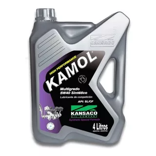 Aceite Kamol 5w40 Kansaco Competicion 100% Sintetico