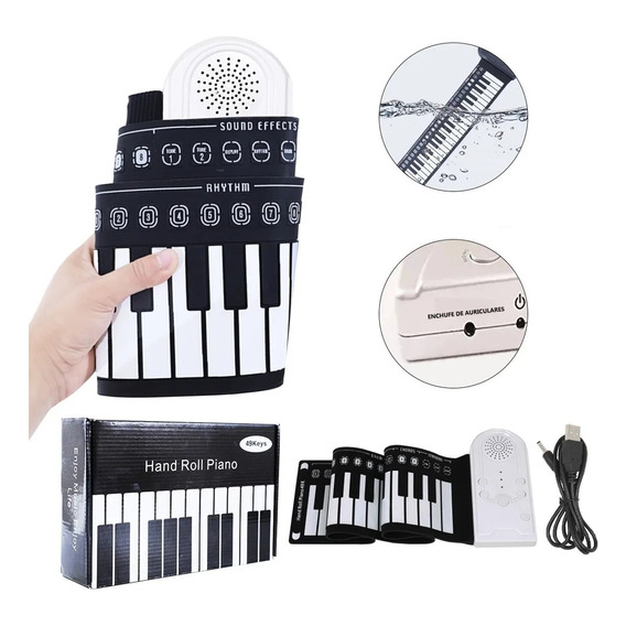 Teclado Piano Musical Para Niños 49 Teclas Flexible Plegable