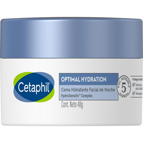 Crema Facial Cetaphil Optimal Hydration De Noche 48g Tipo de piel  Sensible