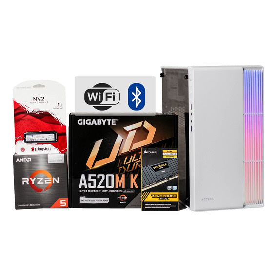 Pc Gamer Ryzen 5600g 32gb Ram 1tb Ssd Graficos Radeon 7 Wifi