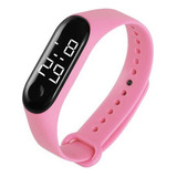 Relógio De Pulso Digital Esportivo Unissex Led - Rosa