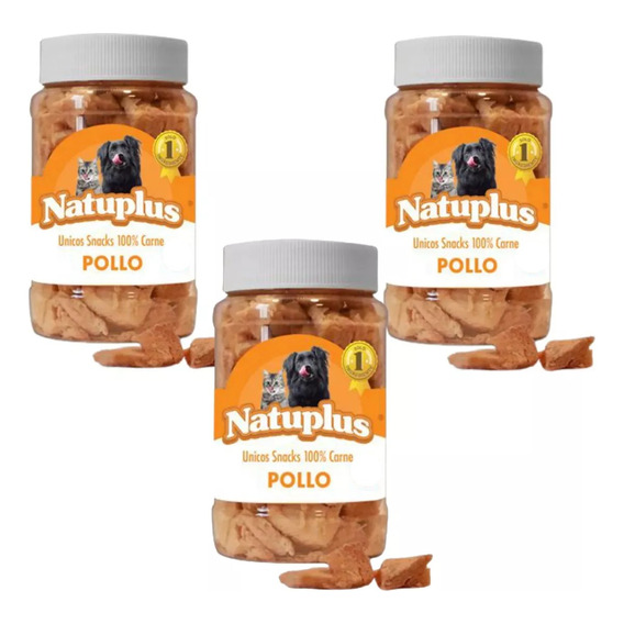 Natuplus Snack Pollo Para Gato Y Perro Natural 500ml Pack X3
