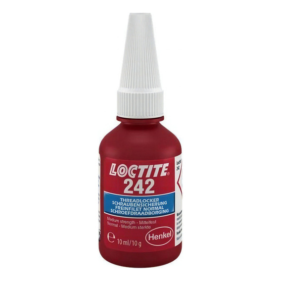 Adhesivo Loctite 242 de torsión media, color azul, 10 g/Cola Loctite 242