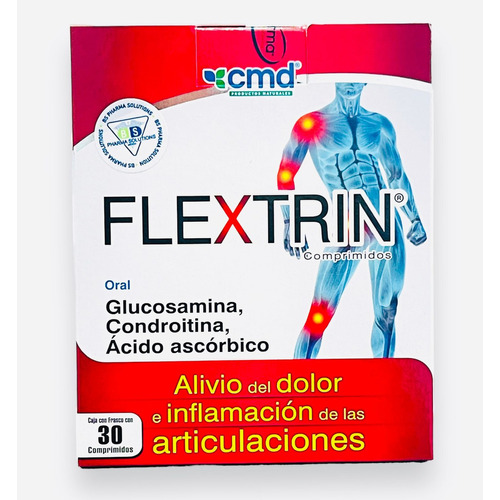 Flextrin Glucosamina Condroitina Ácido Ascórbico C/30 Cmd