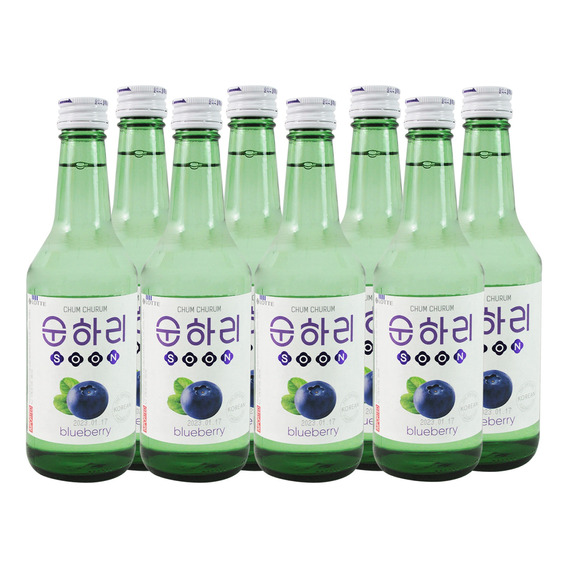 Alcohol Coreano Soju Chum Churum Variedad De Sabores 8 Pzas