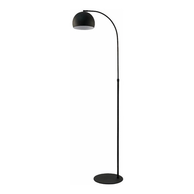 Lampara De Pie Arco Small Negra Moderna Apto Led Luz Desing