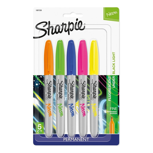 Marcadores Sharpie Fino Neon X 5u