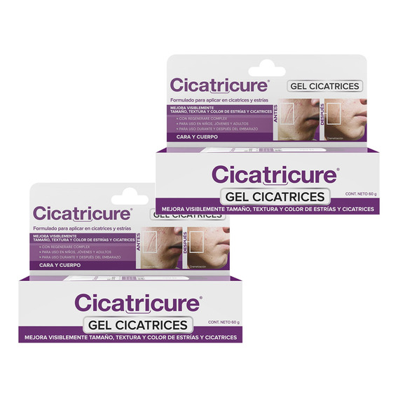 Cicatricure Gel Cicatrices Estrías Facial/corporal 2pz 60gr