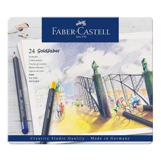 Lápis De Cor Aquarelável Goldfaber 24 Cores Faber-castell