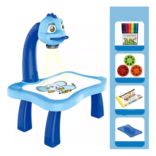 Mesa Proyector Para Pintar Dibujar Niño/niña Tablero Color Azul