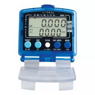 Podómetros Wallis Po270210 Fitness Traslúcido Reloj/clip Para Cintura Color Azul