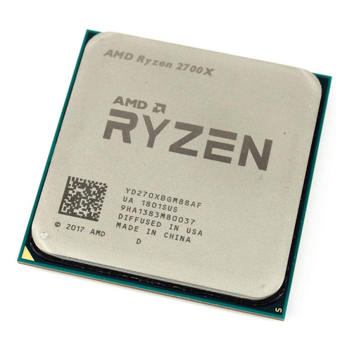 Procesador gamer AMD Ryzen 7 2700X YD270XBGAFBOX  de 8 núcleos y  4.3GHz de frecuencia con gráfica integrada