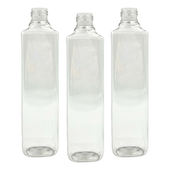 Botella Plastico Cuadrada Envase 250 Ml Sin Tapa R24 X 100