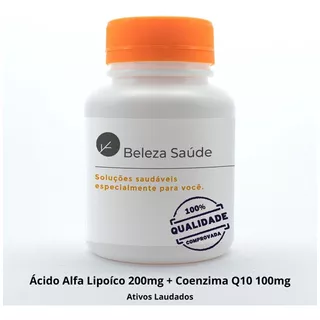 Ácido Alfa Lipoíco 200mg + Coenzima Q10 100mg : 60 Cápsulas