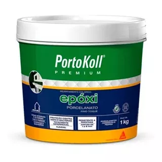 Rejunte Epóxi Porcelanato - Portokoll - 1kg Cinza Platina