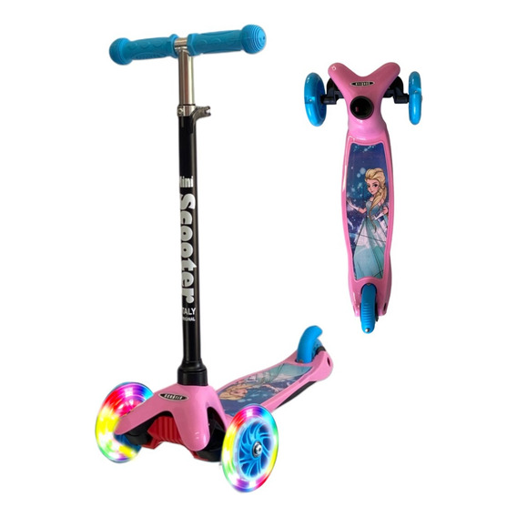 Monopatín de pie Scooter Italy MIni 3R Mini 3r  rosa princesas para 3 a 6 años