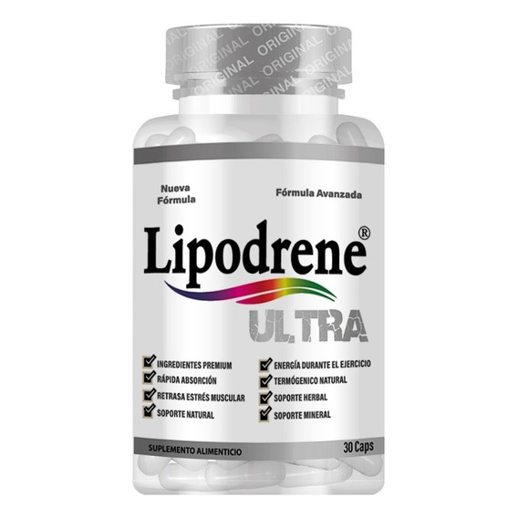 Lipodrene Ultra 30 Caps Formula Ultra Pro Termogénico Sin Sabor