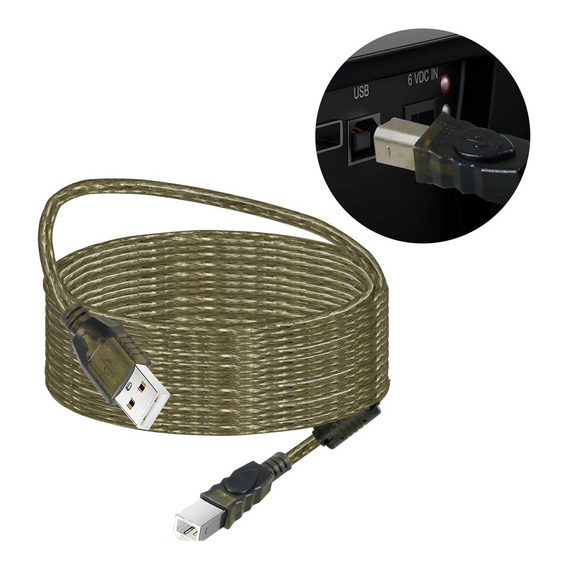 Cable Usb A/b Macho 9.5m Impresora Multifuncional Escáner