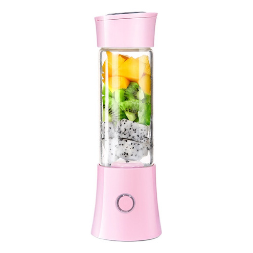 Licuadora portátil Green Bazar ZDK-C8 480 mL con USB rosa 220V