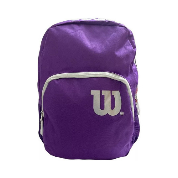 Morral Escolar Bolso Mochila Wilson Sweet Niña Color Violeta Diseño de la tela Liso