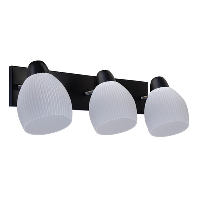 Aplique 3 Luces Bella Movil Negro 3d Apto Led E27
