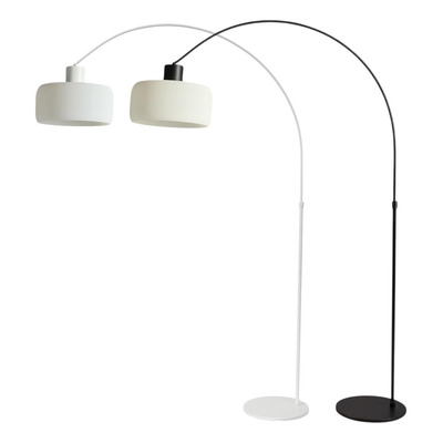 Lampara De Pie Arco Large Blanca Difusa Moderna Apto Led Lp