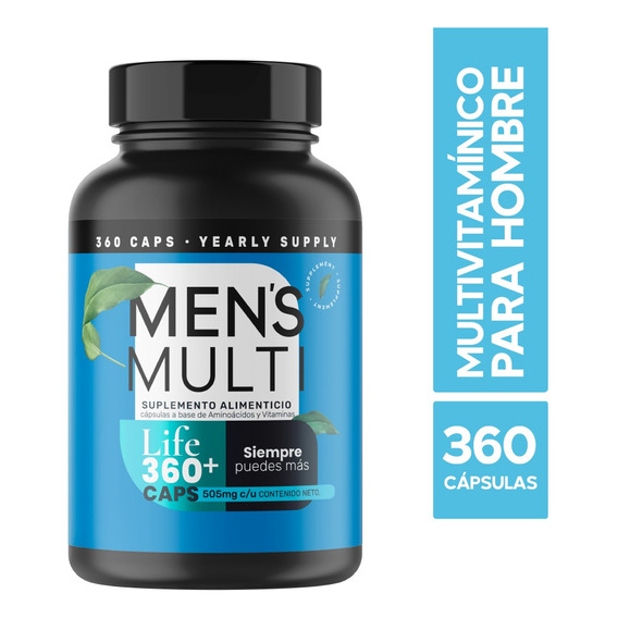 Suplemento Alimenticio Vitaminas Para Hombre Multivitaminico Life 360+ 360 Capsulas