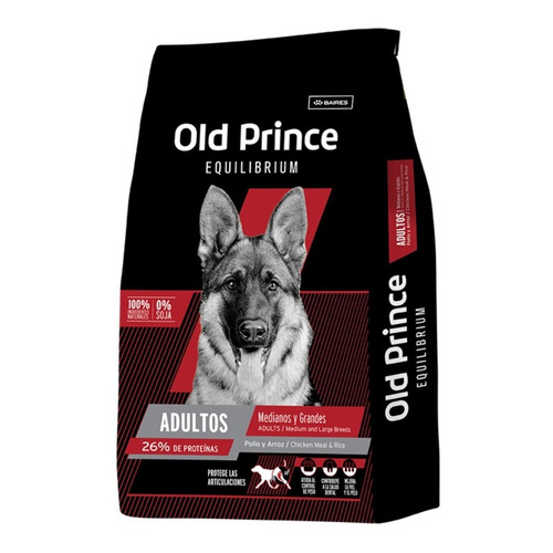 Alimento Old Prince Equilibrium Equilibrium para perro adulto para perro adulto de raza mediana y grande sabor pollo y arroz en bolsa de 7.5kg