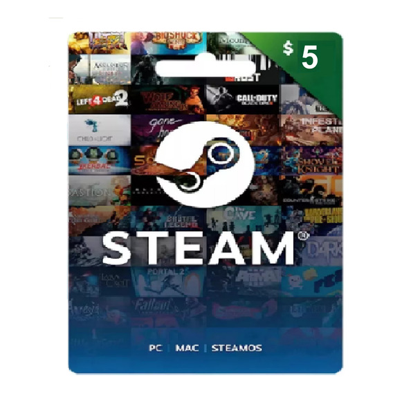 Tarjeta Steam 5 Dolares