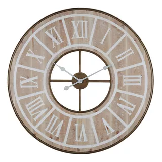 Reloj De Pared  Color Madera/blanco
