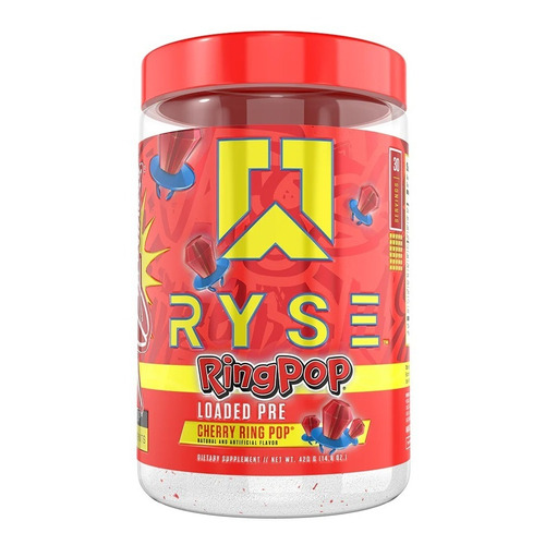 Ryse Up Loaded Pre Entreno 30 Serv 420 Gr Sabor cherry ring pop