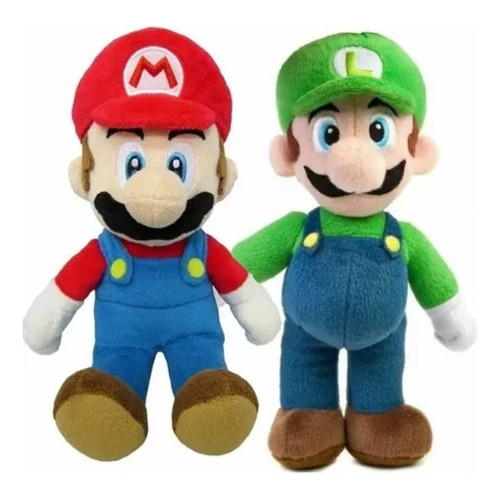 Peluches Mario Bros + Luigi 25 Cms Super Mario Kawai