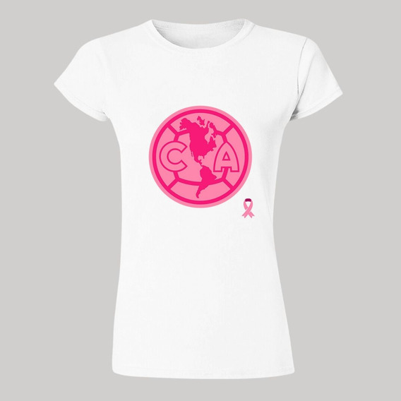 Playera América Mujer Logo Rosa Od76736