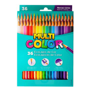 Estojo Caixa Lápis De Cor Multicolor Faber Castell 36 Cores