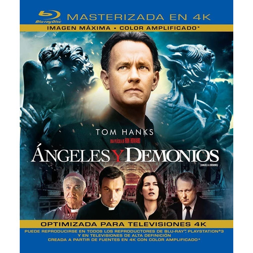 Angeles Y Demonios Tom Hanks Pelicula Blu-ray 4k