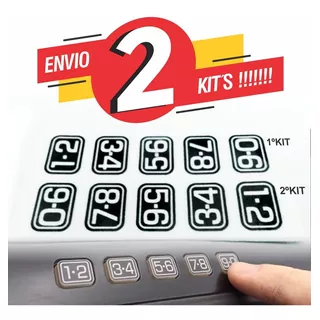 Kit Adesivos Porta Ford Fusion Edge Botão Senha Tecla Numero