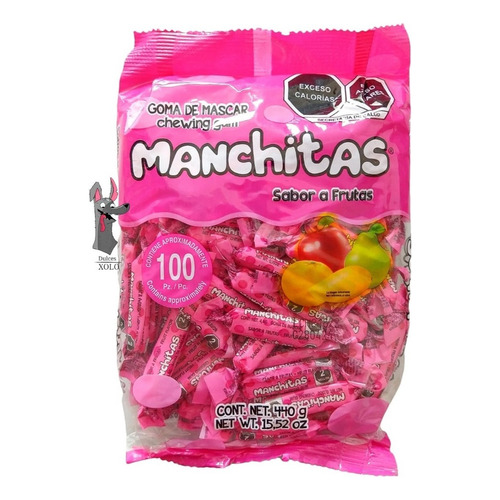 Goma De Mascar Manchitas Sabor A Frutas 100 Piezas