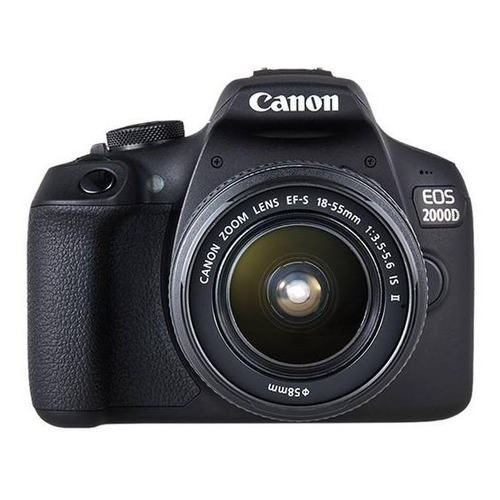 Canon EOS 2000D DSLR color negro Kit con lente